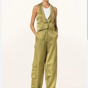 Olive Green Sleeveless Vest